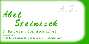 abel steinisch business card